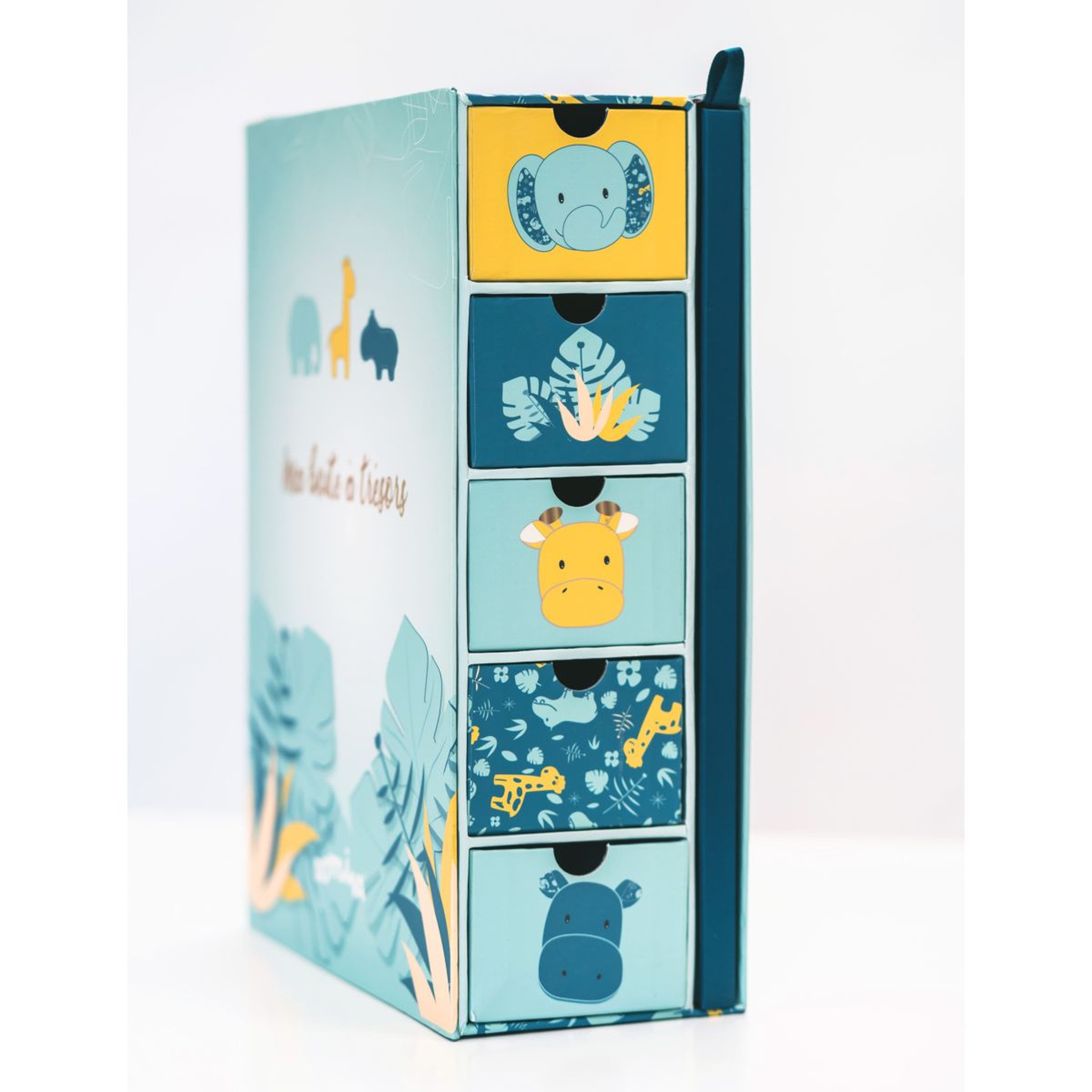 Voir la diapositive 3 : Domiva Coffret boîte à trésors + journal de naissance Zanimo