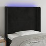 Voir la diapositive 1 : VIDAXL Tete de lit a LED Noir 103x16x118/128 cm Velours