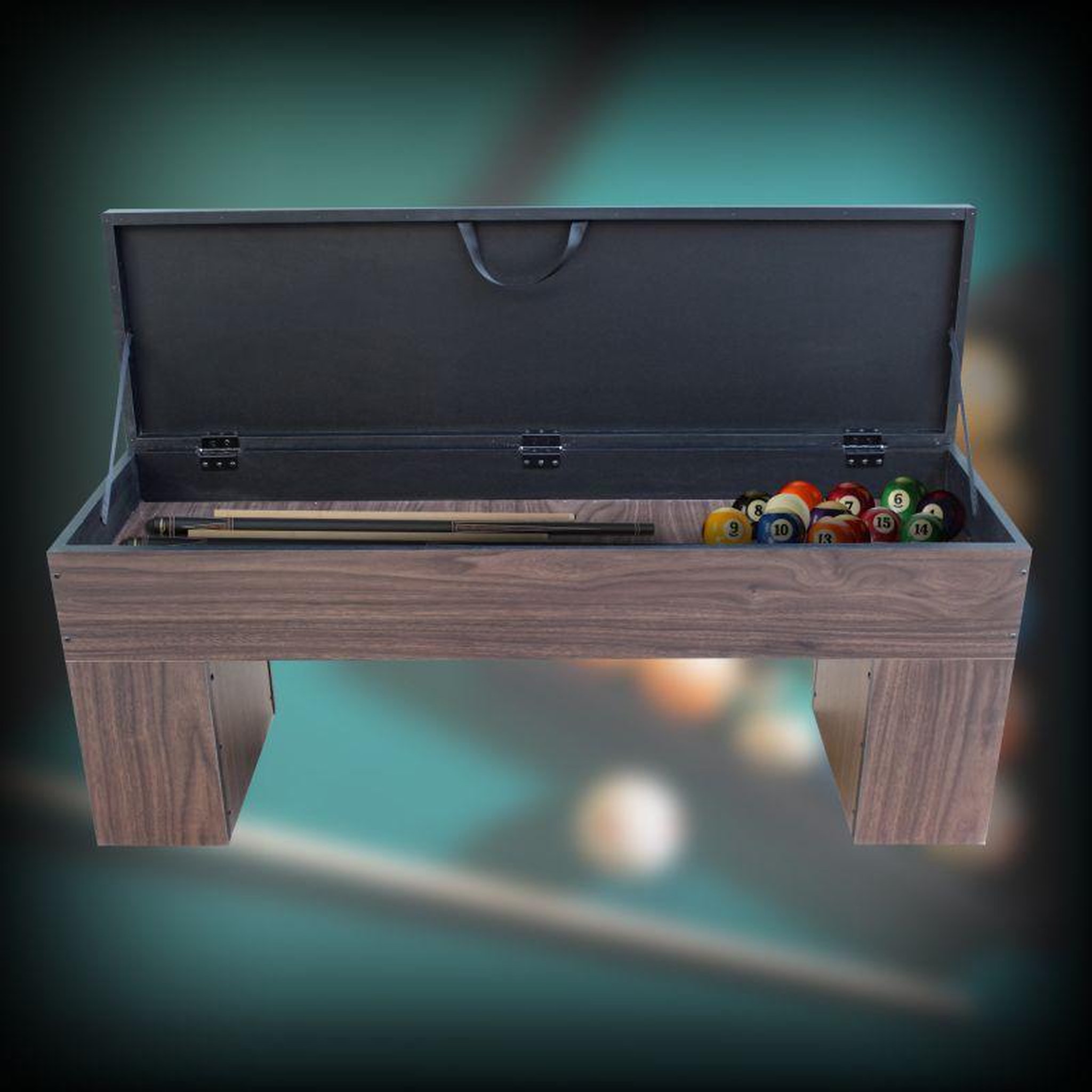 Voir la diapositive 4 : SOKKER Banc Bois avec rangement 113 x 32 cm avec coussin - Deluxe