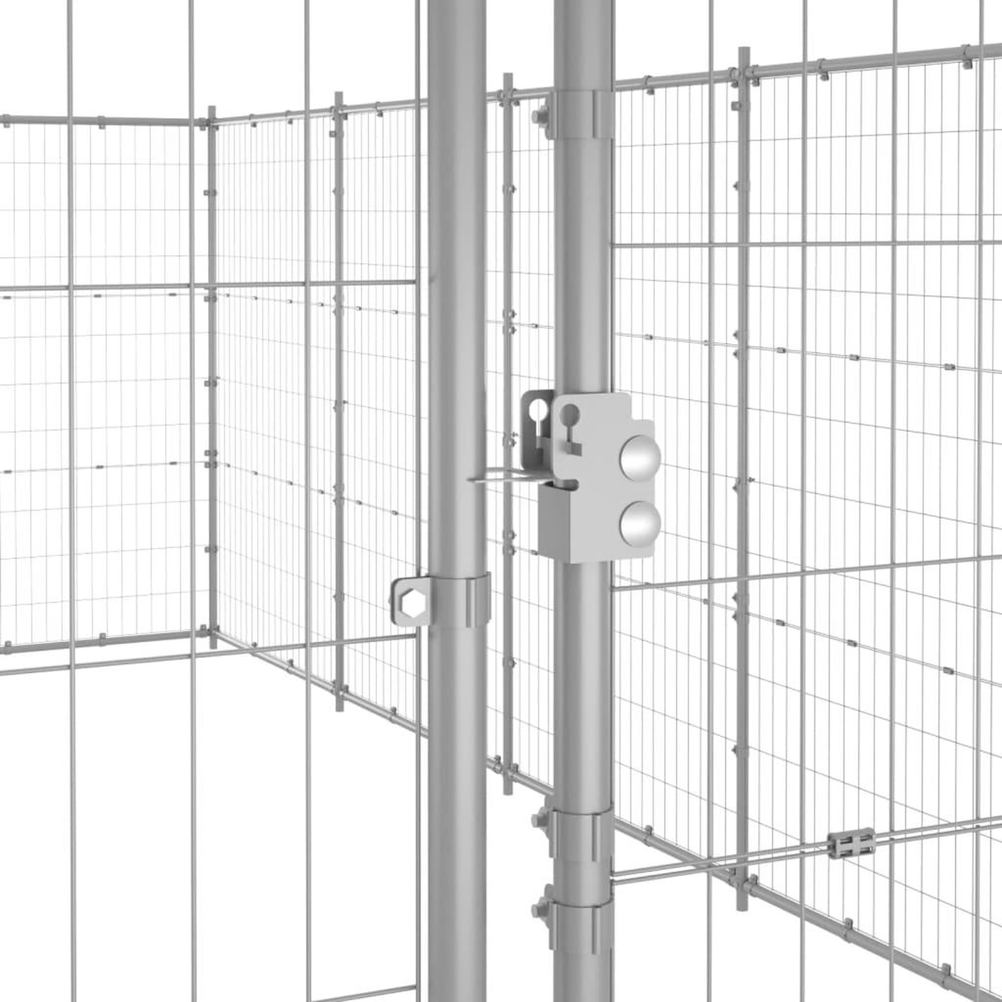 Voir la diapositive 5 : VIDAXL Chenil exterieur Acier galvanise 50,82 m²