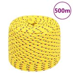 VIDAXL Corde de bateau Jaune 8 mm 500 m Polypropylene