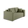 Voir la diapositive 3 : BEST MOBILIER Topaze - canapé droit 2 places - en tissu bouclette
