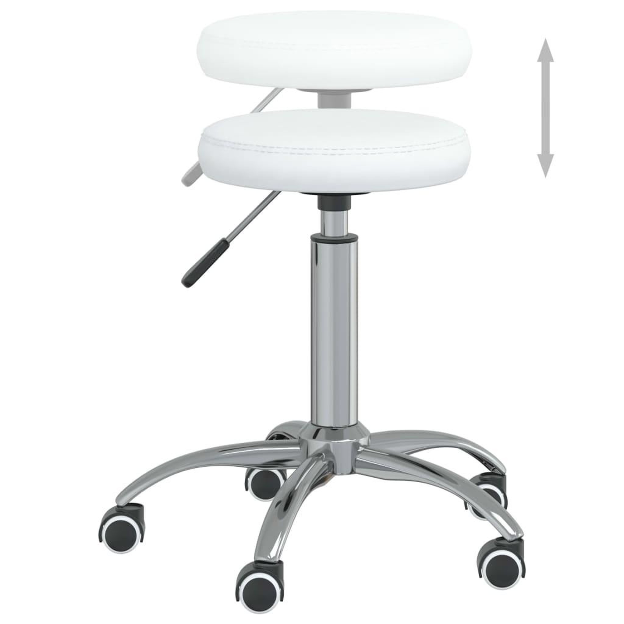 Voir la diapositive 3 : VIDAXL Chaise de salle a manger Blanc Similicuir