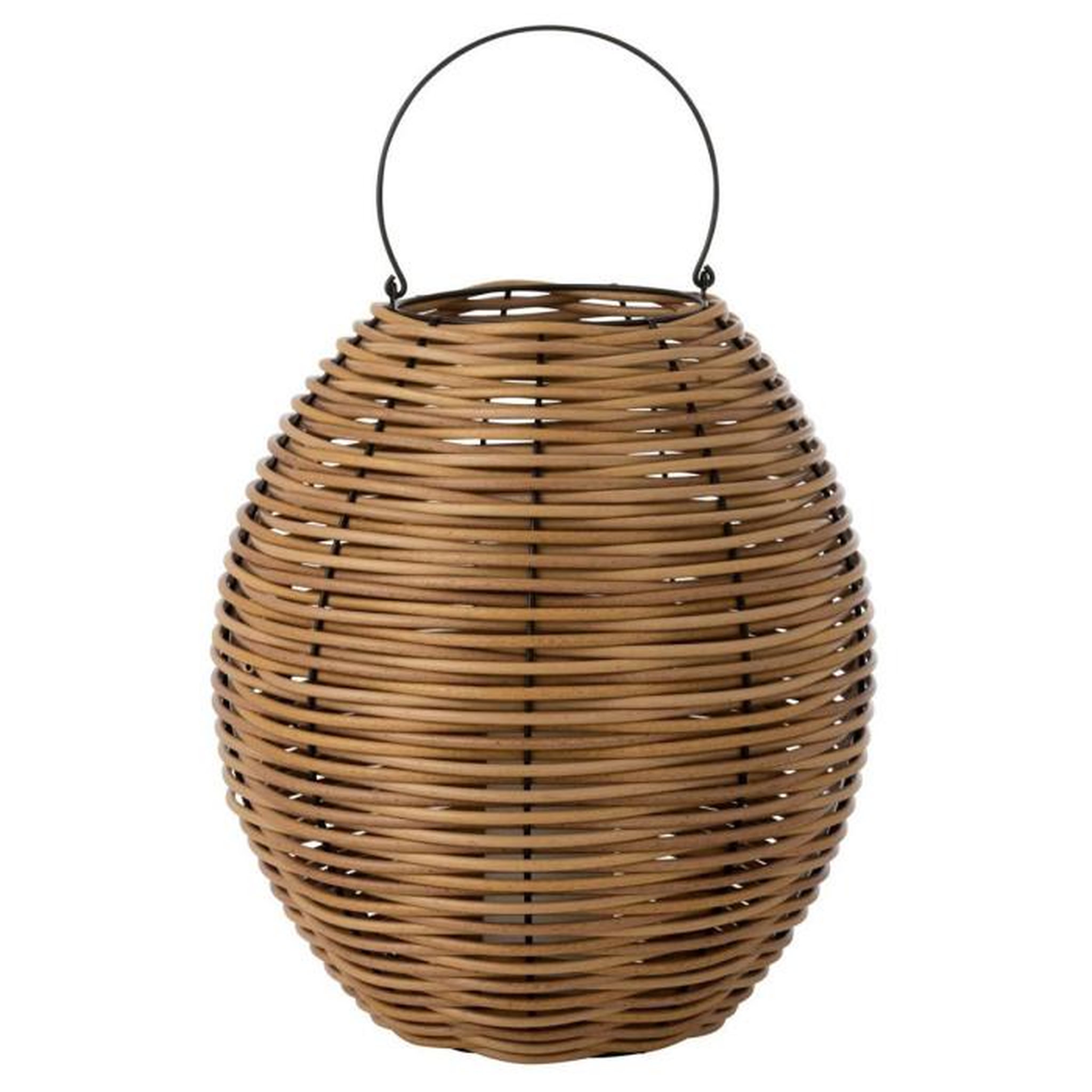 Voir la diapositive 1 : Paris Prix Lanterne Design à Led  Tissé  48cm Naturel