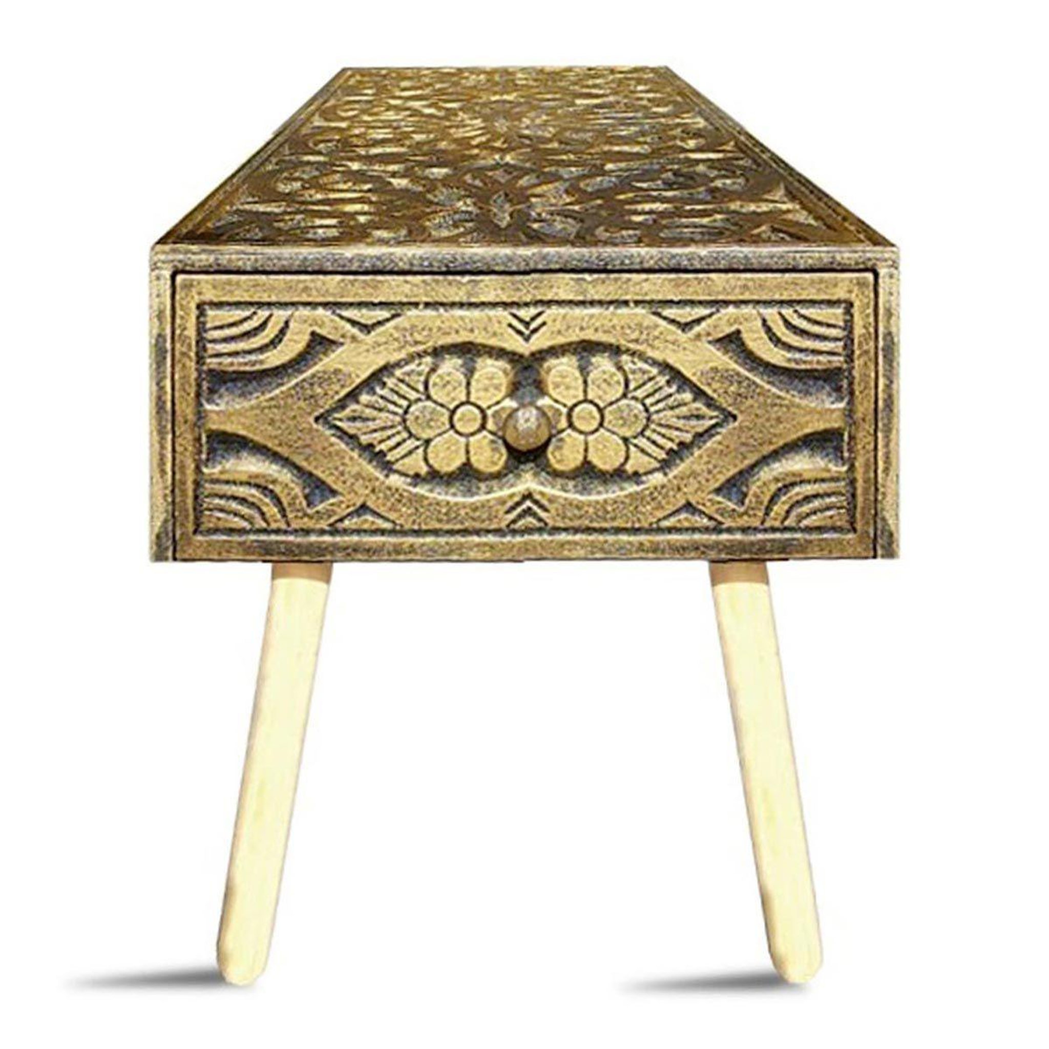 Voir la diapositive 6 : Paris Prix Banc 2 tiroirs  jodipa  140cm bronze & multicolore