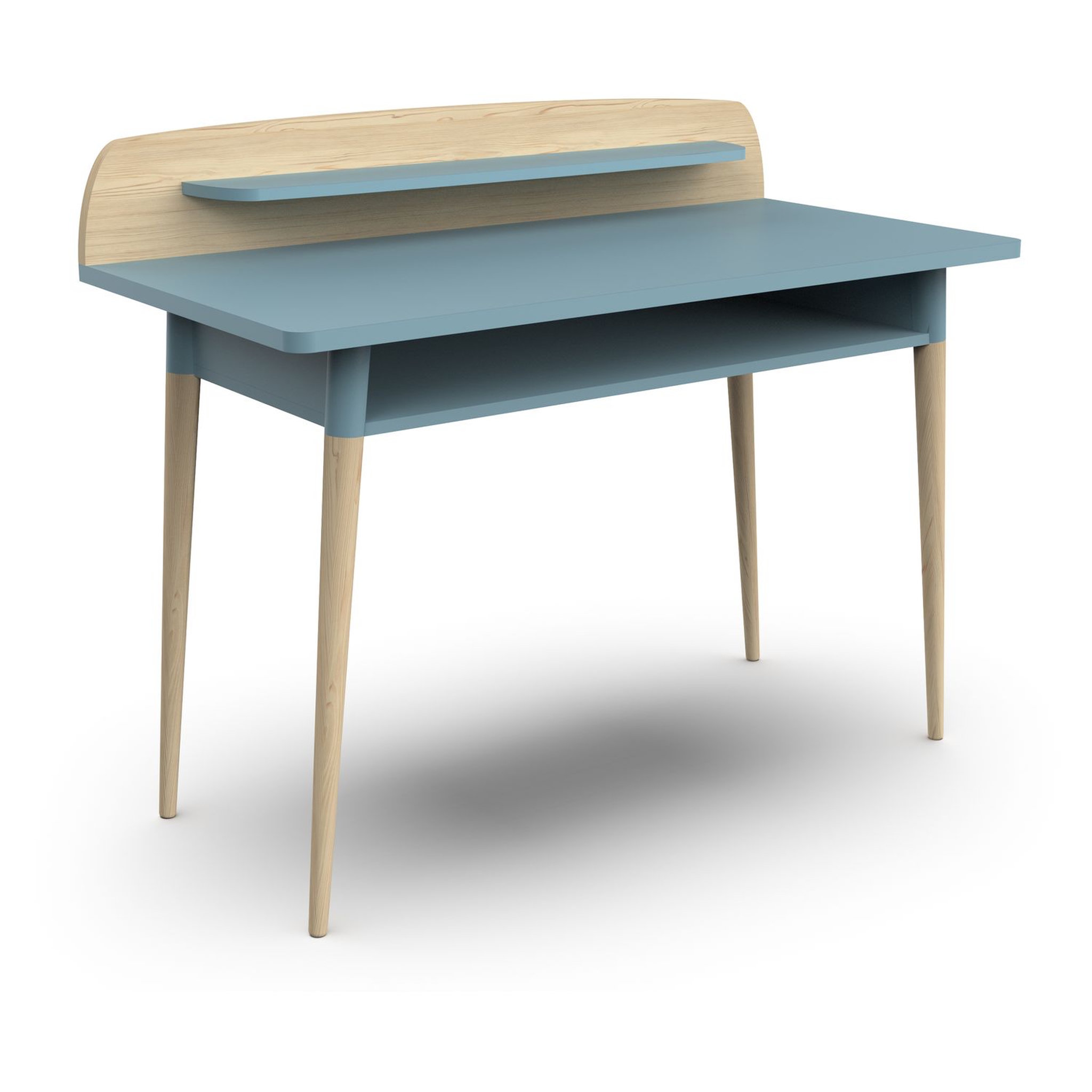 Voir la diapositive 7 : Bureau enfant 1 niche bleu L110 cm LINIA 