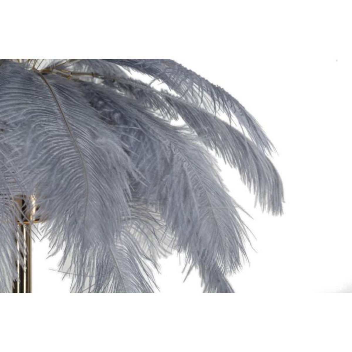Paris Prix Lampe à Poser Imitation Plume  Palm  60cm Or & Gris