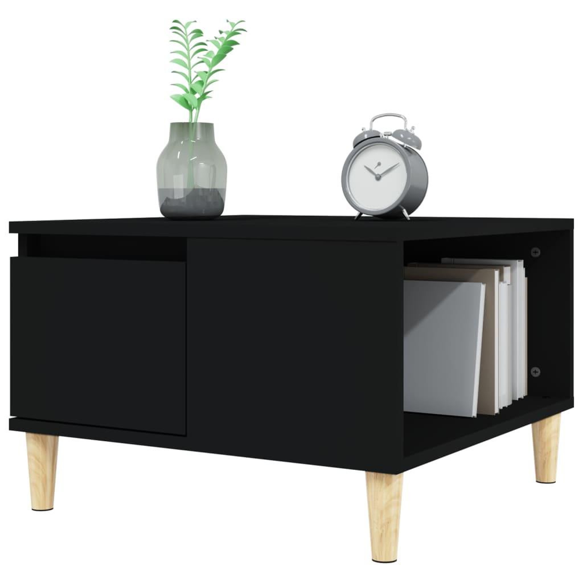 Voir la diapositive 4 : VIDAXL Table basse noir 55x55x36,5 cm bois d'ingenierie