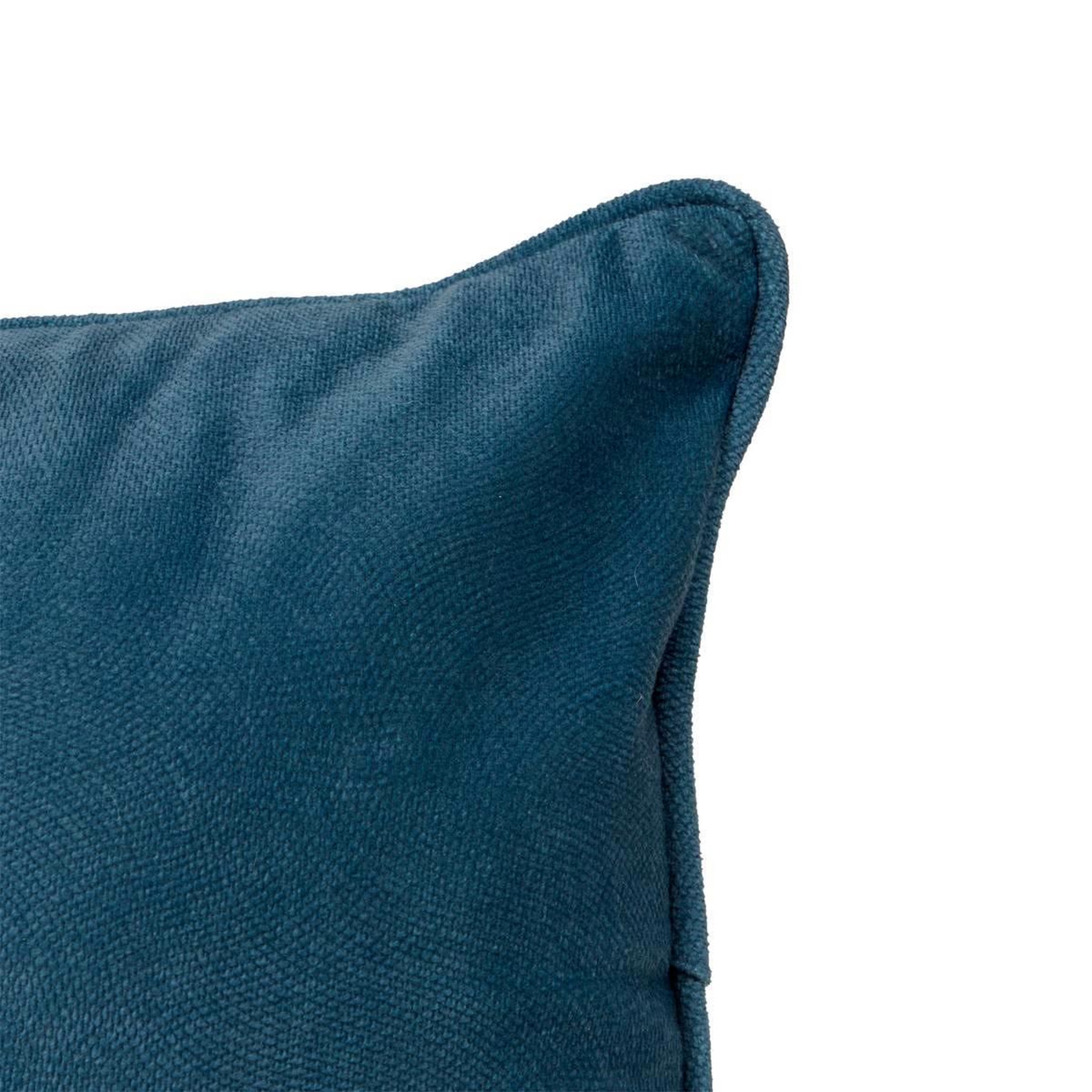 Voir la diapositive 3 : ATMOSPHERA Coussin déco uni  lilou  30x50cm bleu égéen
