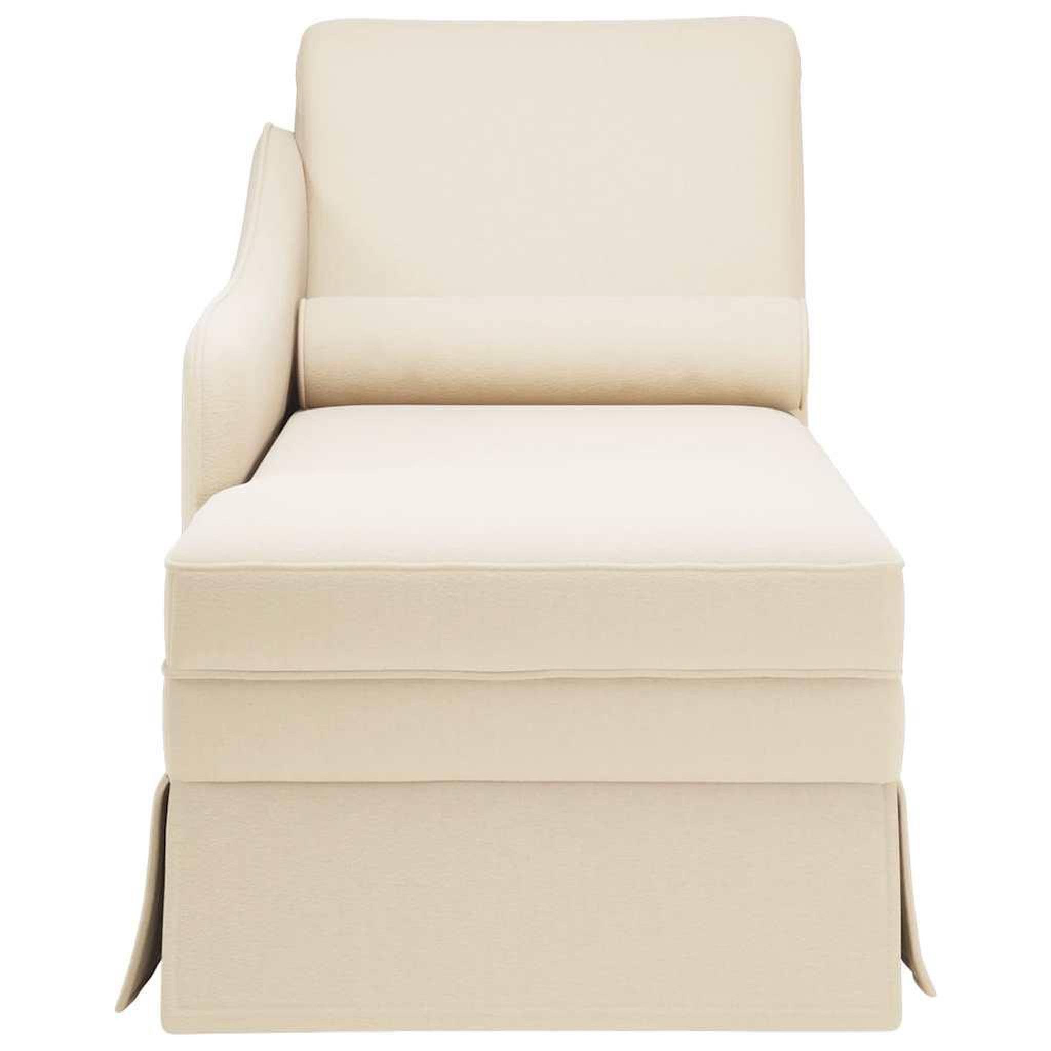 Voir la diapositive 4 : VIDAXL Fauteuil long avec traversin et accoudoir droit rose lin
