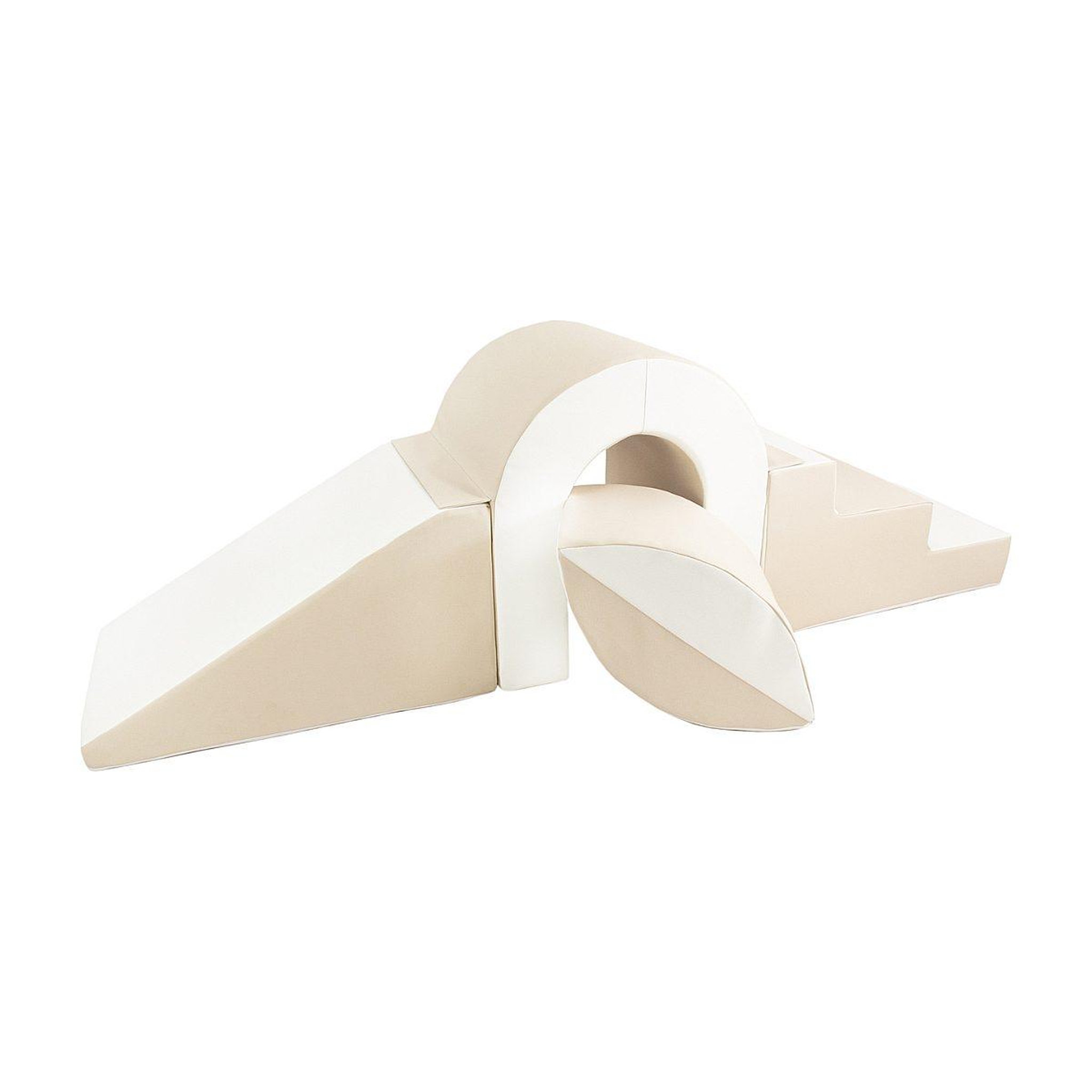 VELINDA Set de blocs en mousse 4 éléments blanc cappuccino