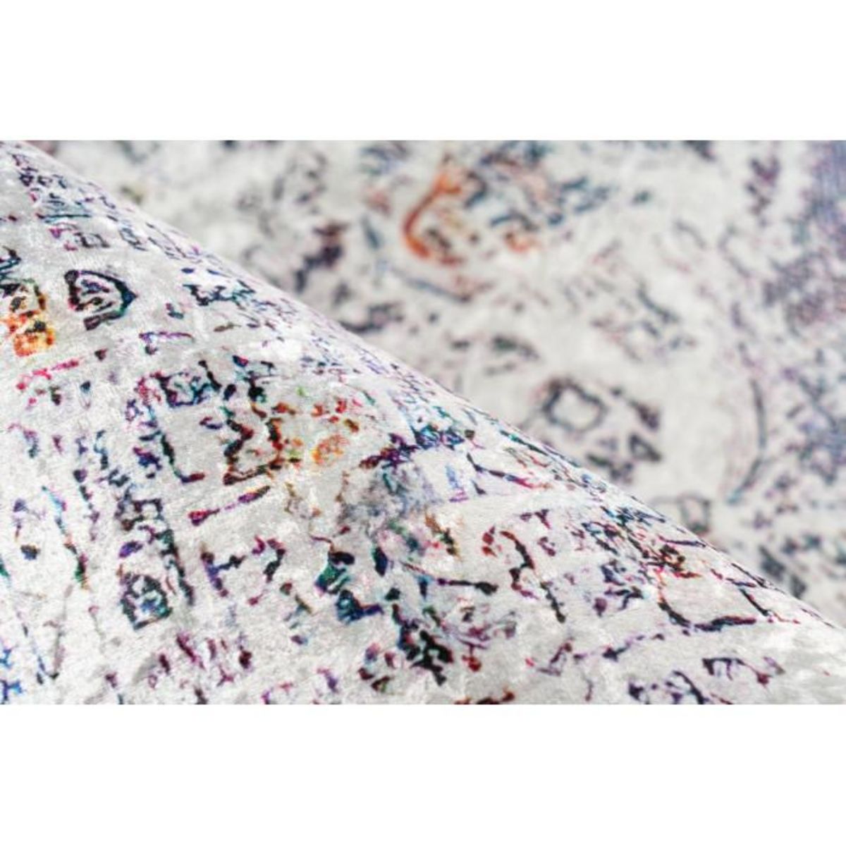 Paris Prix Tapis Vintage à Motifs  Rhodin  Multicolore