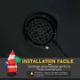 HOMCOM Père Noël gonflable LED 2,4H m avec hotte polyester imperméable rouge