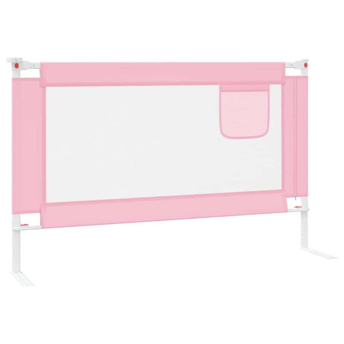 VIDAXL Barriere de securite de lit d'enfant Rose 120x25 cm Tissu