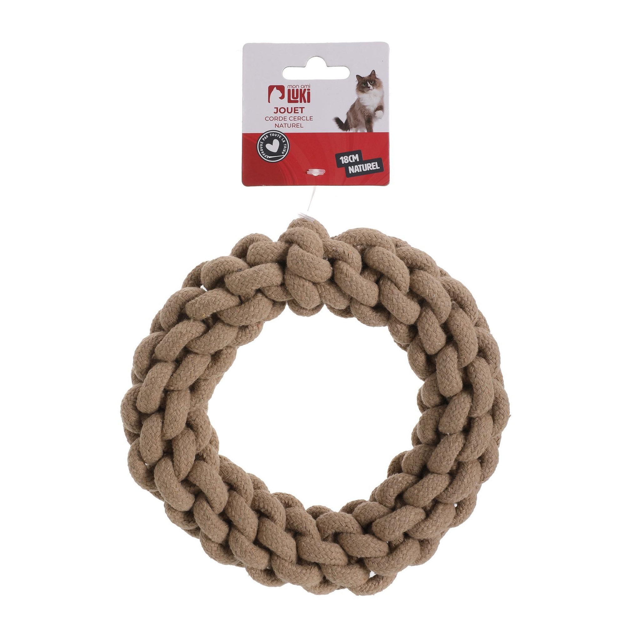 MON AMI LUKI Jouet corde forme cercle - Ecru - 18 CM
