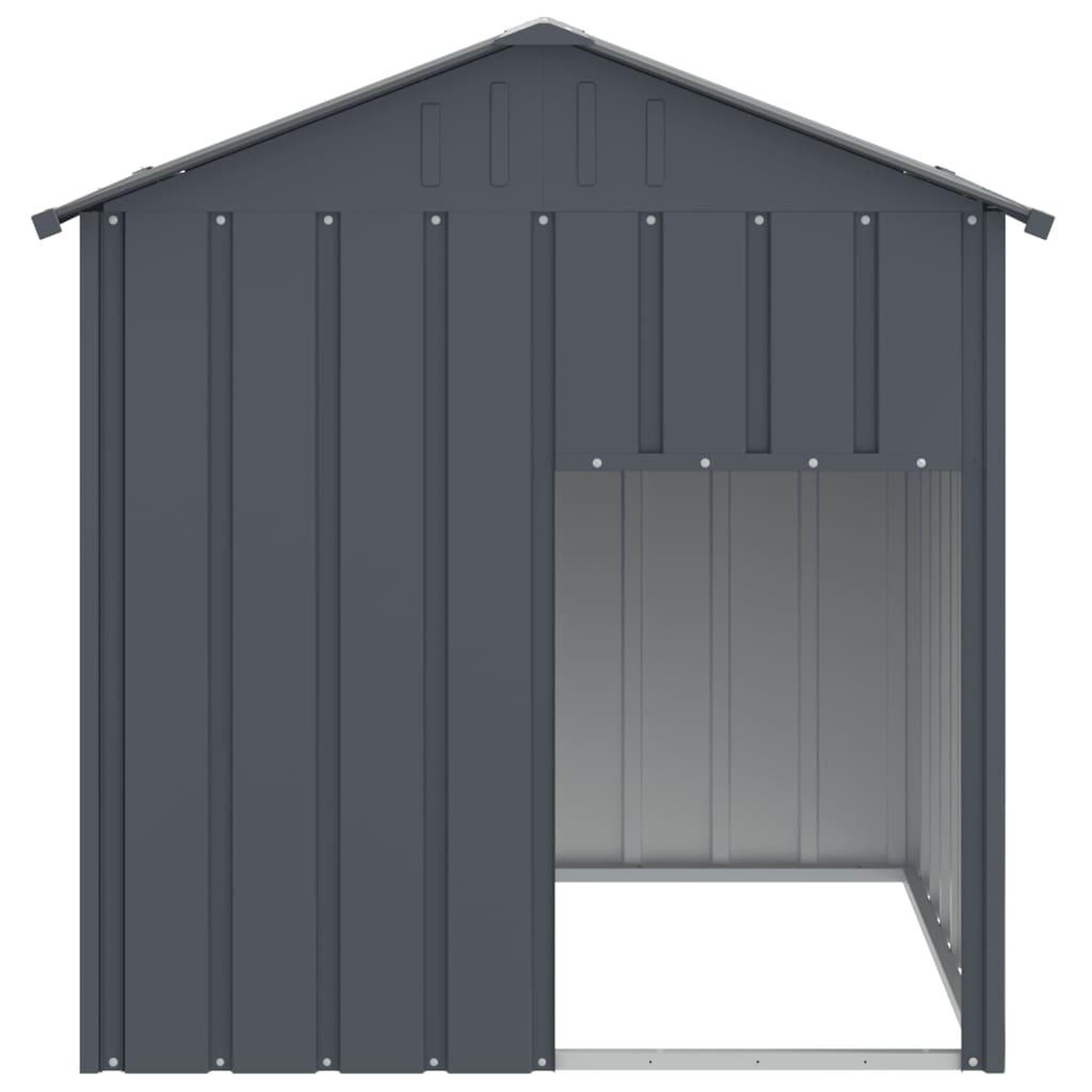 Voir la diapositive 3 : VIDAXL Niche pour chien avec toit anthracite acier galvanise