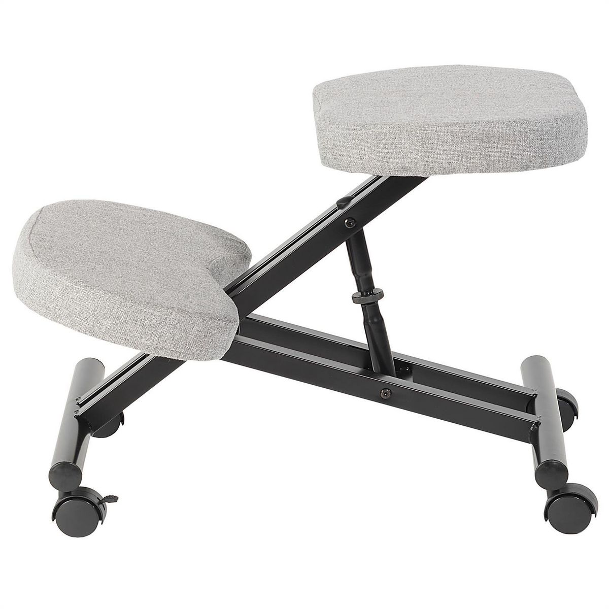 IDIMEX Tabouret ergonomique ROBERT, structure en métal et tissu