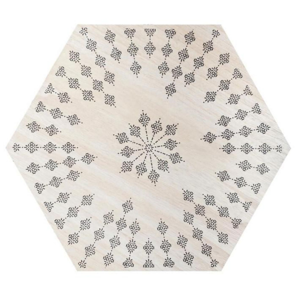 ATMOSPHERA Table à Café Octogonale en Métal  Etnik  40cm Noir