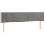 Voir la diapositive 3 : VIDAXL Tete de lit a LED Gris clair 203x16x78/88 cm Velours
