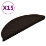Voir la diapositive 2 : VIDAXL Tapis d'escalier autocollants 15pcs Marron 56x17x3cm Aiguillete