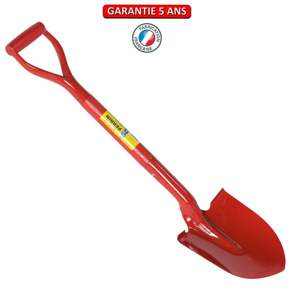 OUTILS PERRIN Pelle de bord avec manche poignée YD - 24 cm - Rouge