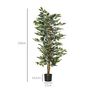 Voir la diapositive 3 : HOMCOM Arbre artificiel plante artificiel ficus hauteur 1,5 m tronc branches liane lichen feuilles grand réalisme pot inclus