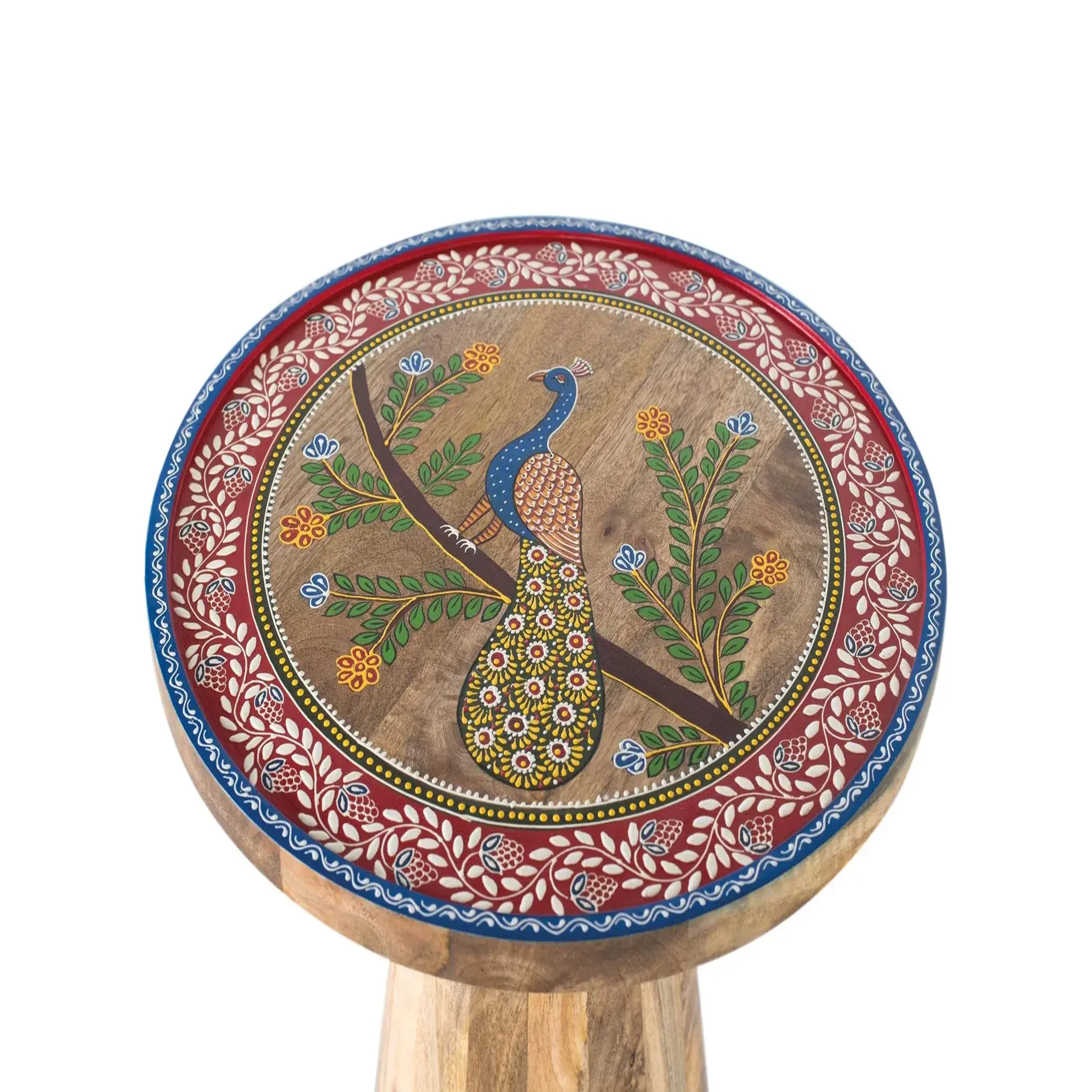 Voir la diapositive 3 : GINER Y COLOMER SL Table d'appoint en bois de manguier 46 cm style artisanal ethnique
