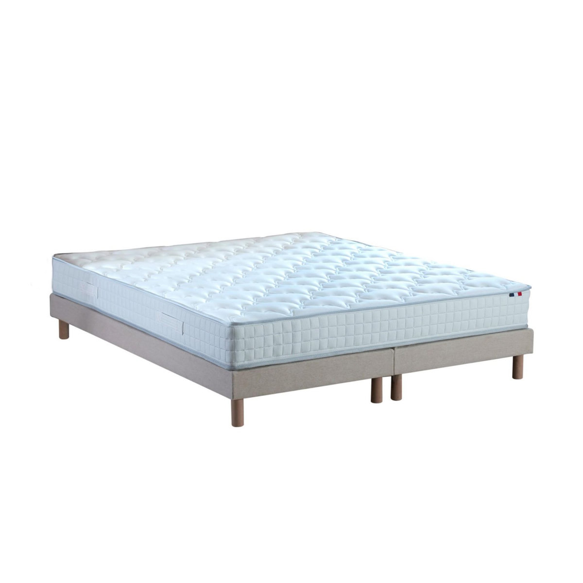 IDLITERIE Ensemble matelas ressorts ASTRE + sommier pour un confort durable