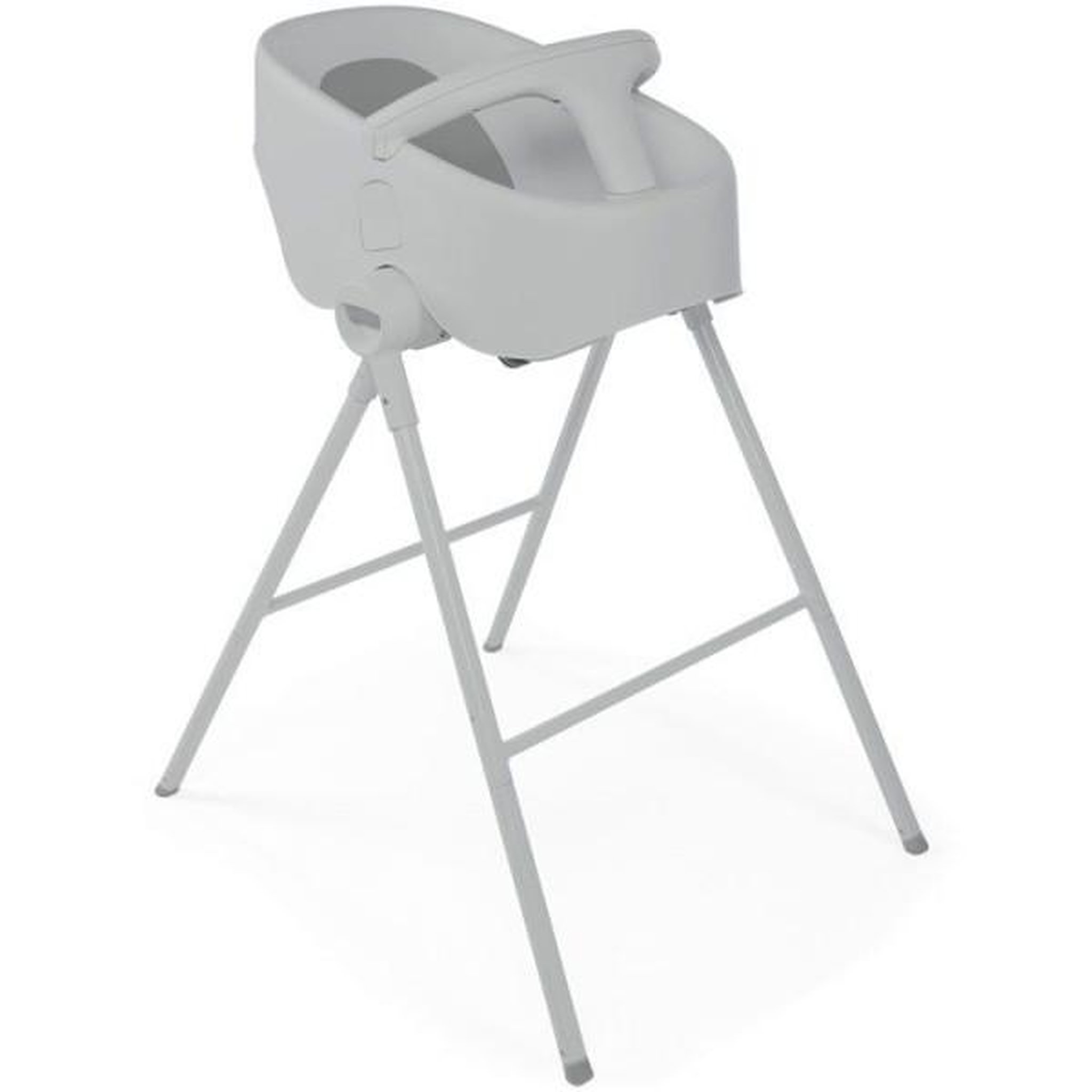CHICCO Transat - Anneau Fauteuil de bain bébé - CHICCO - Bubble Nest - Antiglisse - Cool grey