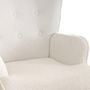 Voir la diapositive 2 : Paris Prix Fauteuil & Pouf Scandinave en Bouclette Lainée  Orle  98cm Crème