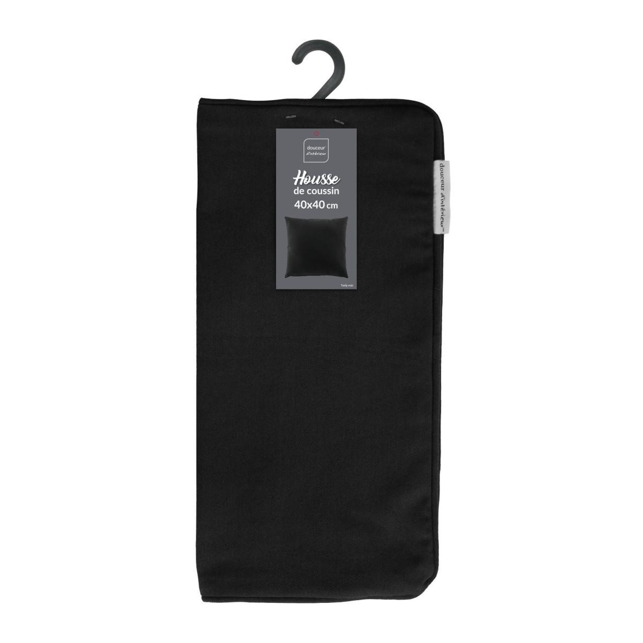 Voir la diapositive 4 : Douceur d'Intérieur Housse de coussin  twily  40x40cm noir