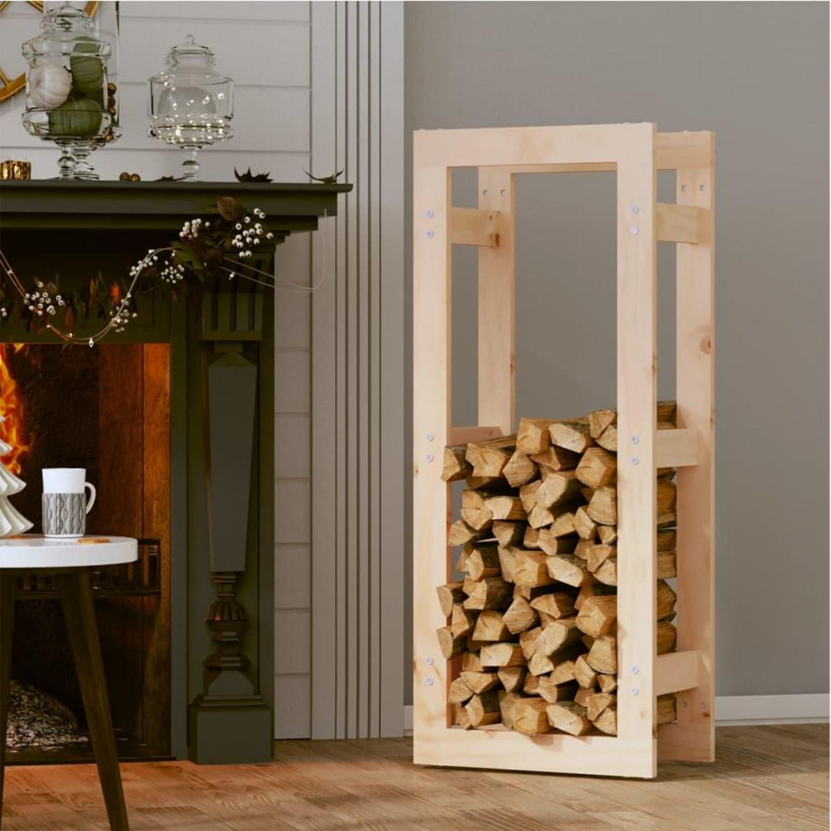 VIDAXL Support pour bois de chauffage 41x25x100 cm Bois de pin massif