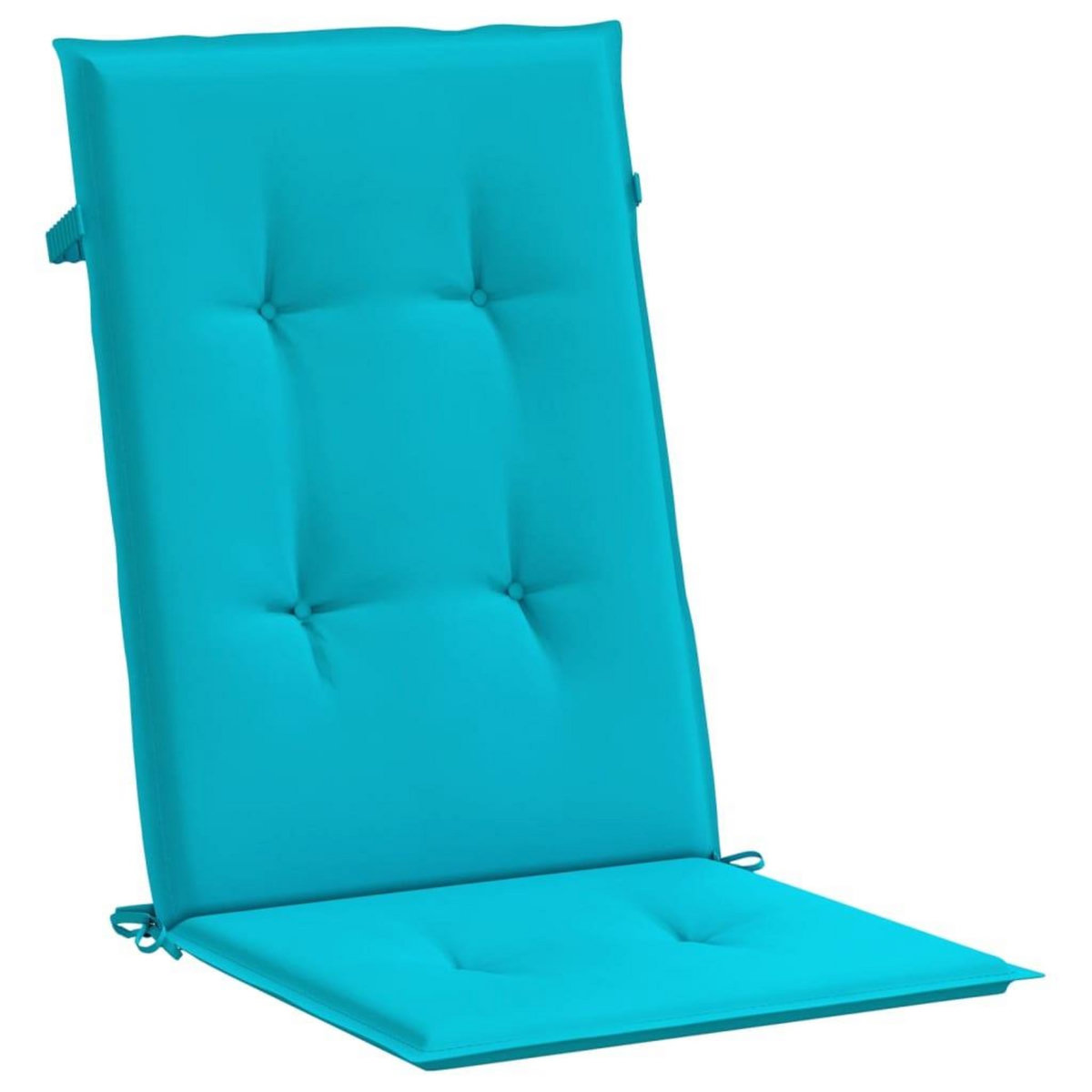 VIDAXL Coussins de chaise a dossier haut lot de 2 turquoise tissu