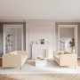 Voir la diapositive 5 : Rendez vous déco Ensemble canapés en velours beige 5 places-Gatsby