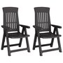 Voir la diapositive 2 : VIDAXL Chaises inclinables de jardin lot de 2 anthracite PP