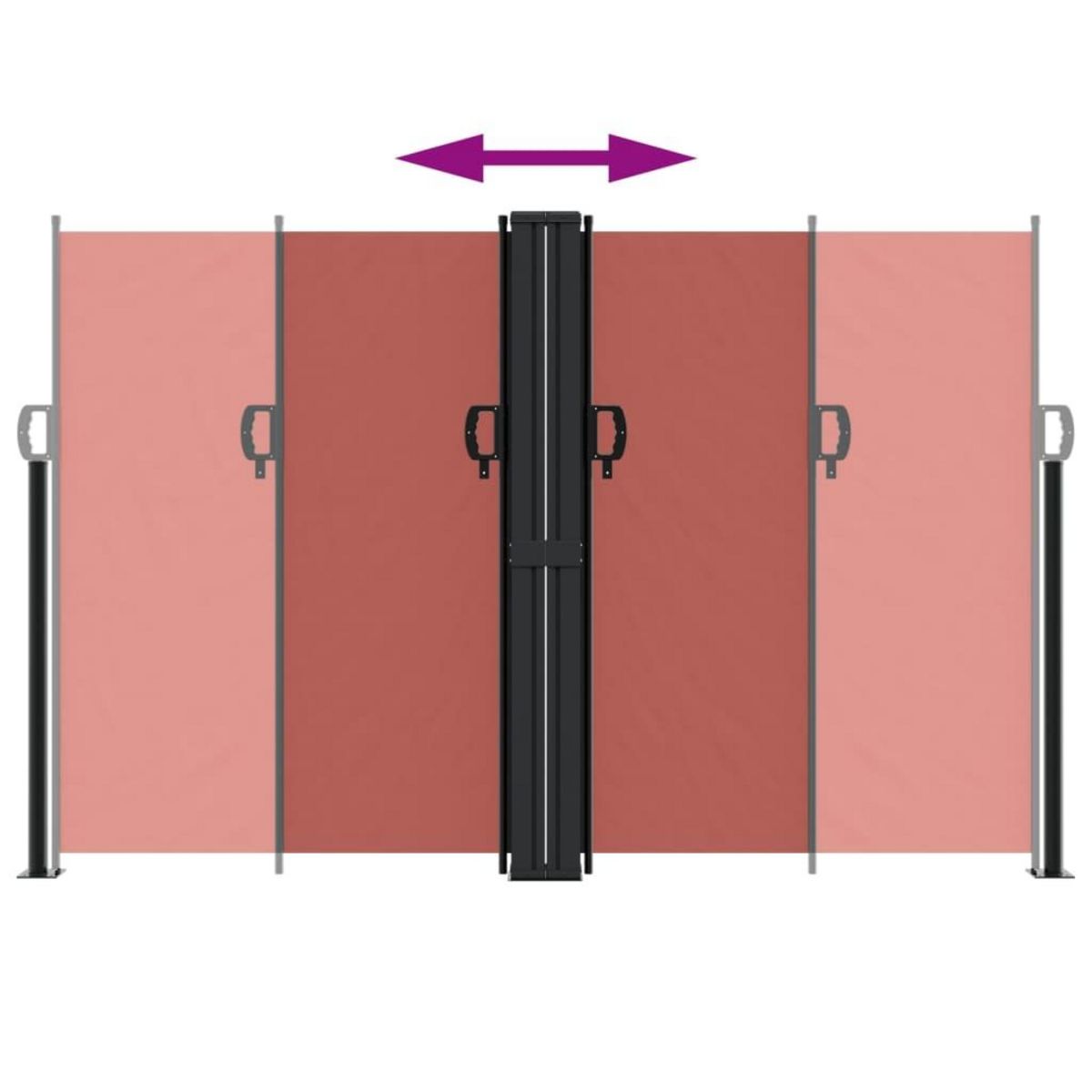 VIDAXL Auvent lateral retractable terre cuite 160x1000 cm