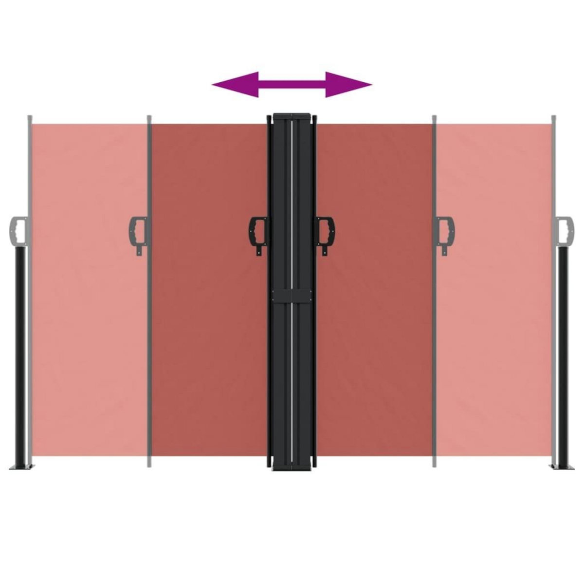VIDAXL Auvent lateral retractable terre cuite 160x1000 cm