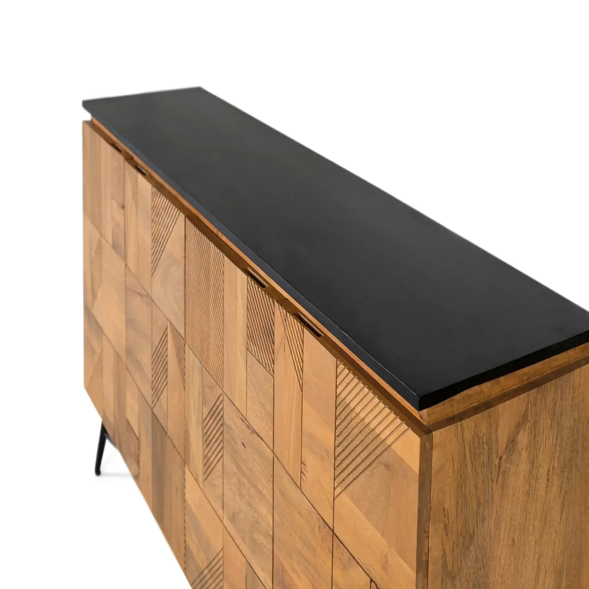 Voir la diapositive 2 : GINER Y COLOMER SL Buffet en bois de manguier 170cm style rétro moderne