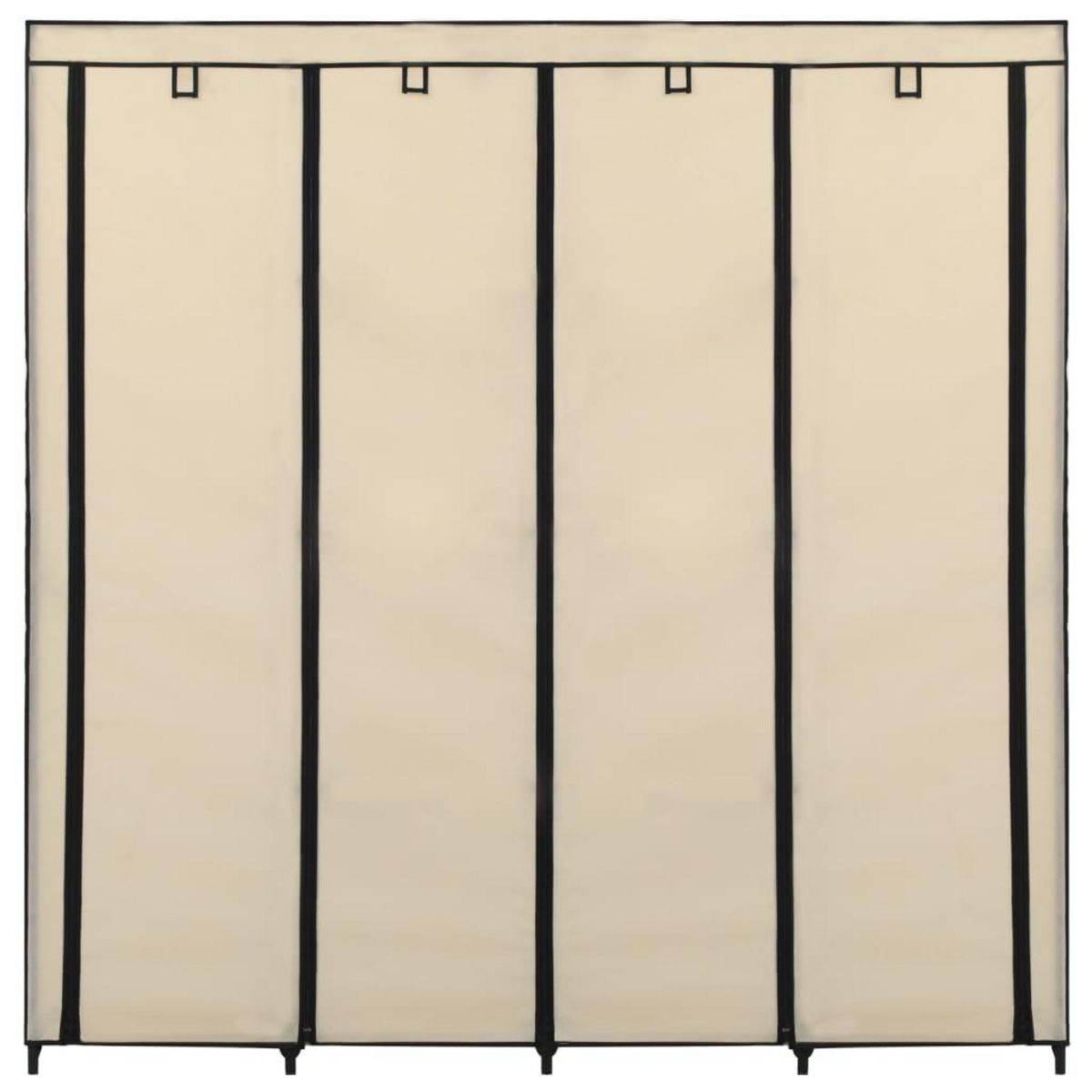 VIDAXL Garde-robe avec 4 compartiments Creme 175x45x170 cm
