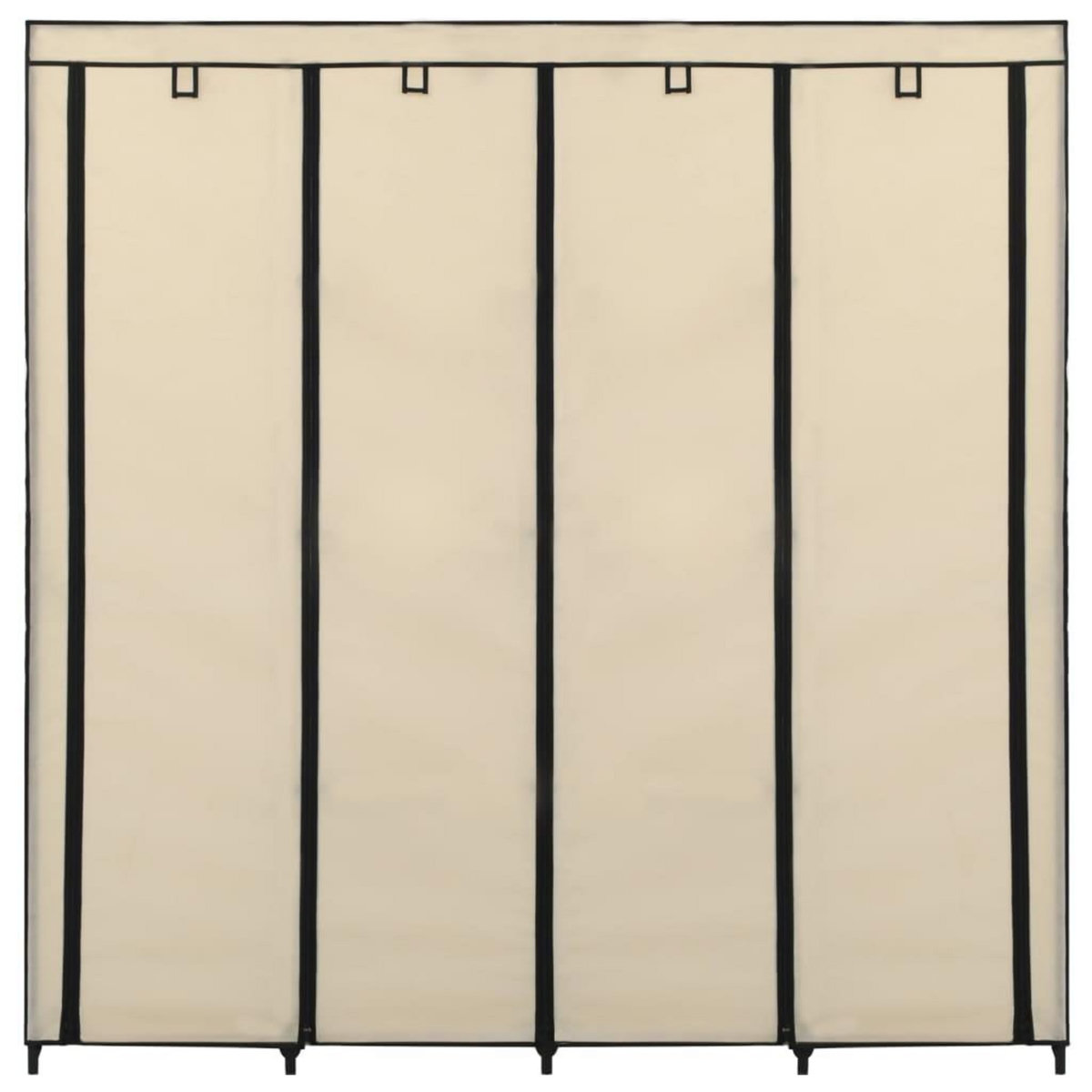 VIDAXL Garde-robe avec 4 compartiments Creme 175x45x170 cm