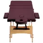 VIDAXL Table de massage pliable 3 zones Violet vin