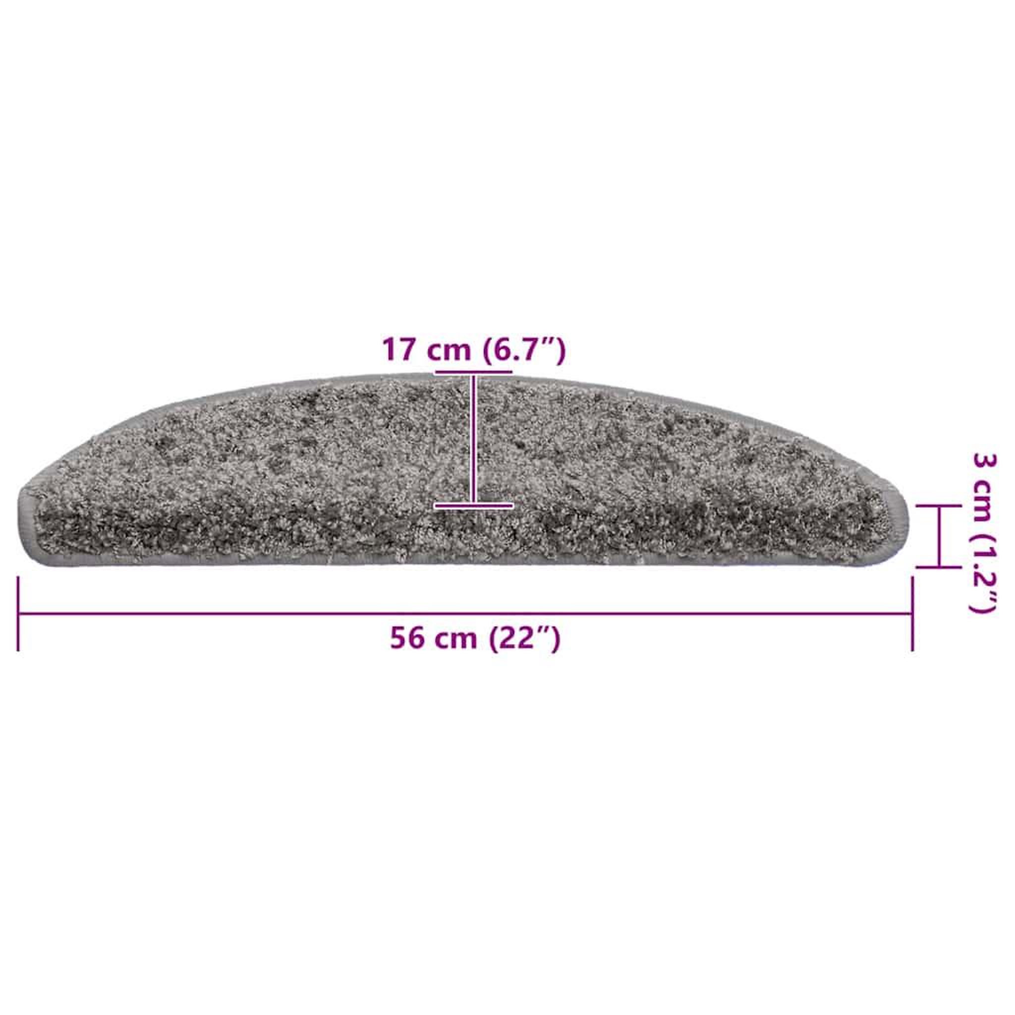 Voir la diapositive 6 : VIDAXL Tapis d'escalier 30 pcs gris 56x17x3 cm