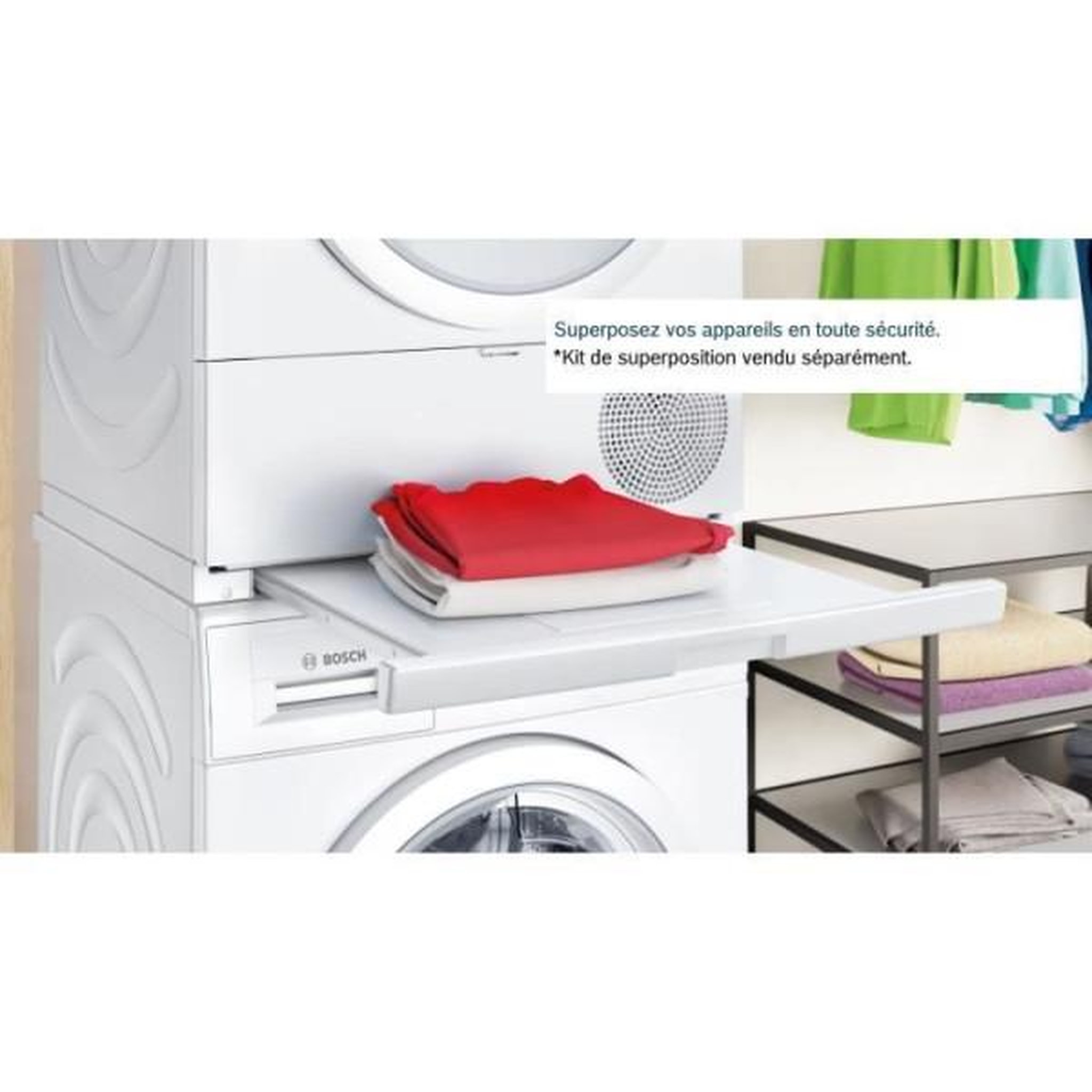 Voir la diapositive 6 : BOSCH Sèche-linge pompe à chaleur à condensation 60cm 9kg blanc - WQG1420DFR