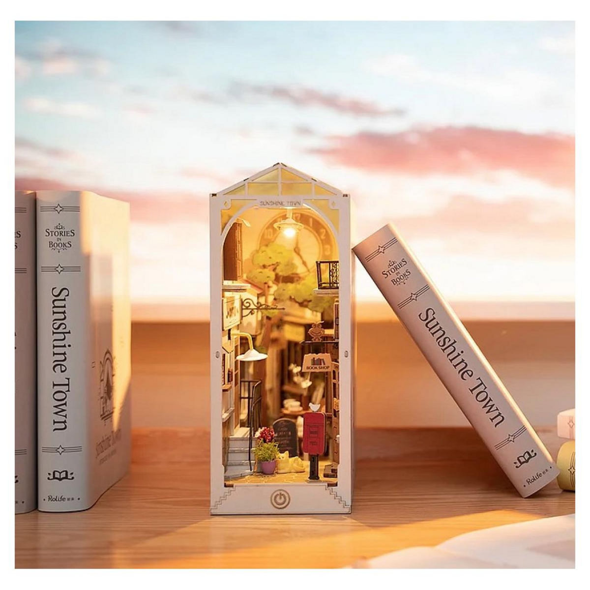 ROBOTIME Serre livre en bois Sunshine Town