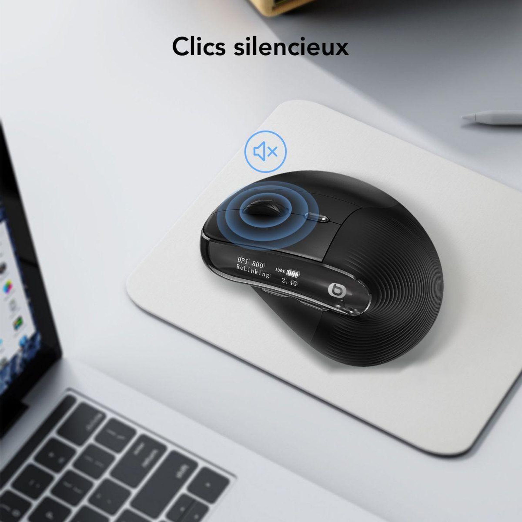 Voir la diapositive 4 : ESSENTIEL B Souris sans fil ergo sans fil