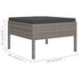 Voir la diapositive 6 : VIDAXL Salon de jardin 10 pcs avec coussins Resine tressee Gris