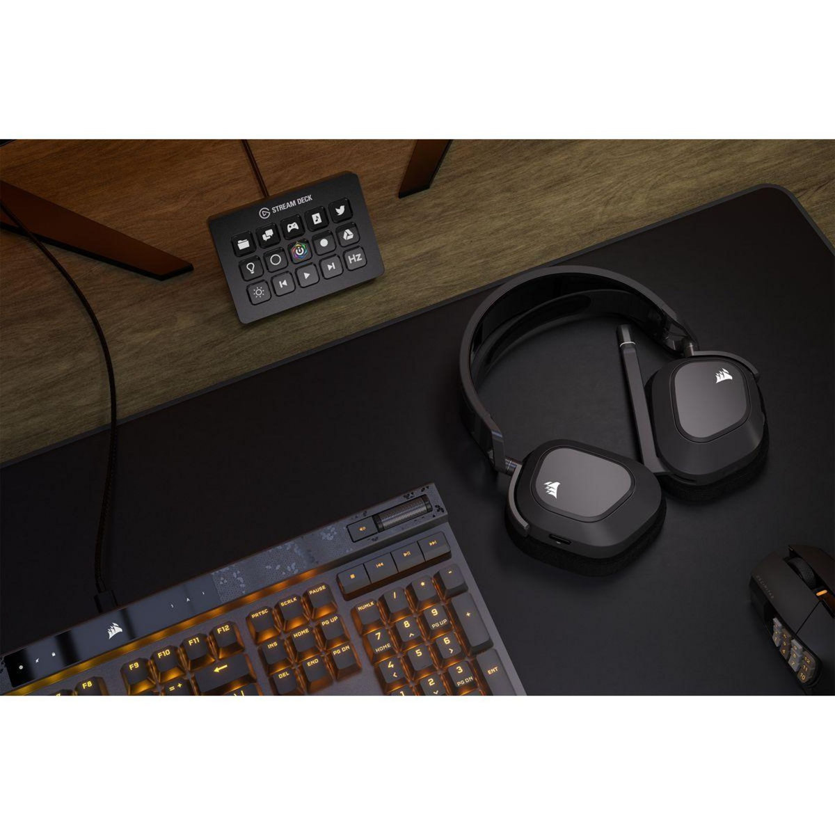 Corsair Casque gamer HS80 MAX Wireless Steel Gray