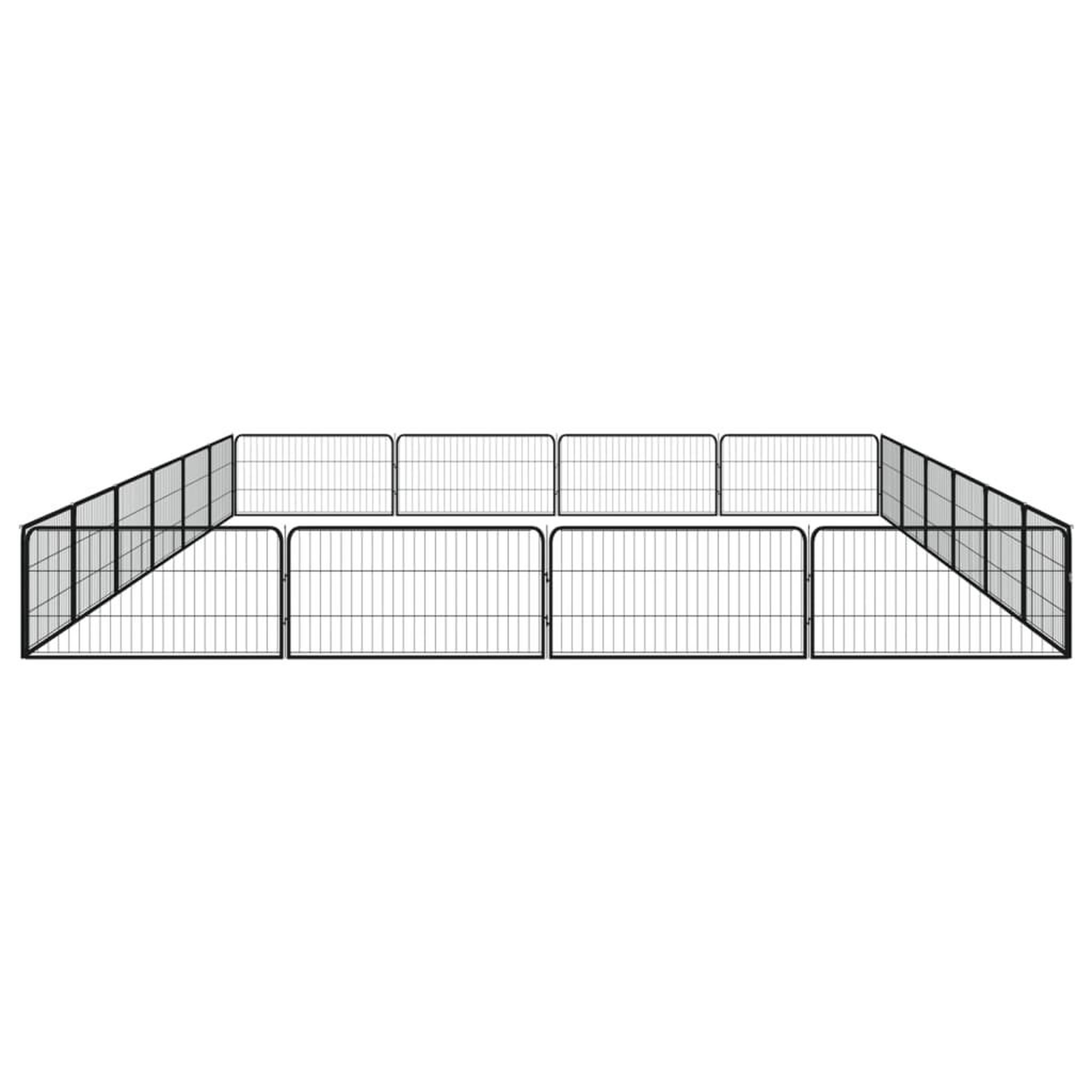 Voir la diapositive 4 : VIDAXL Parc pour chien 20panneaux Noir 100x50cm Acier enduit de poudre