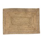 FUTURE HOME Tapis déco rectangle en jute. Coloris disponibles : Beige