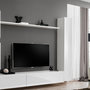 Voir la diapositive 4 : Paris Prix Meuble TV Mural Design  Switch VIII  280cm Blanc
